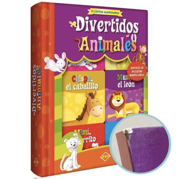 divertidos animales, 6 libritos