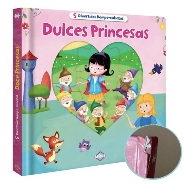 Dulces princesas libro con 5 rompecabezas